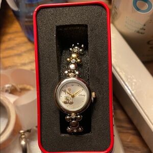 Disney Women's Gold Beaded with crystals between links. BRAND NEW